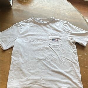 Vineyard Vines White Short Sleeve Tee with Pocket